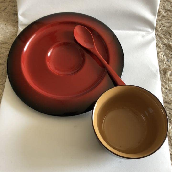 Amazon | 輪島塗 コーヒーカップとソーサー スプーンつき | ノー